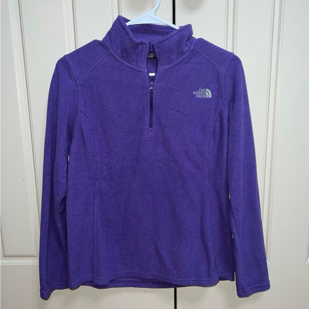 The North Face Purple Polartec Quarter-Zip Long Sleeve Fleece Pullover Size M